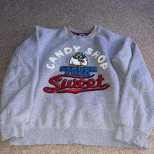 Candy Shop Gray Crewneck Sweater